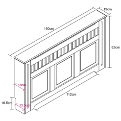 Lloyd Pascal Radiator Cover With Shaker Style In White - Large -Triton None Store 13846383 7265051434996209