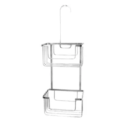Homebase 2 Tier Shower Basket - Stainless Steel