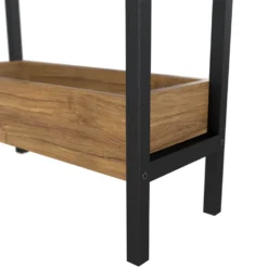 Homebase 3 Tier Bathroom Storage Caddy - Mango Oak & Black -Triton None Store 13871907 2124984543824363