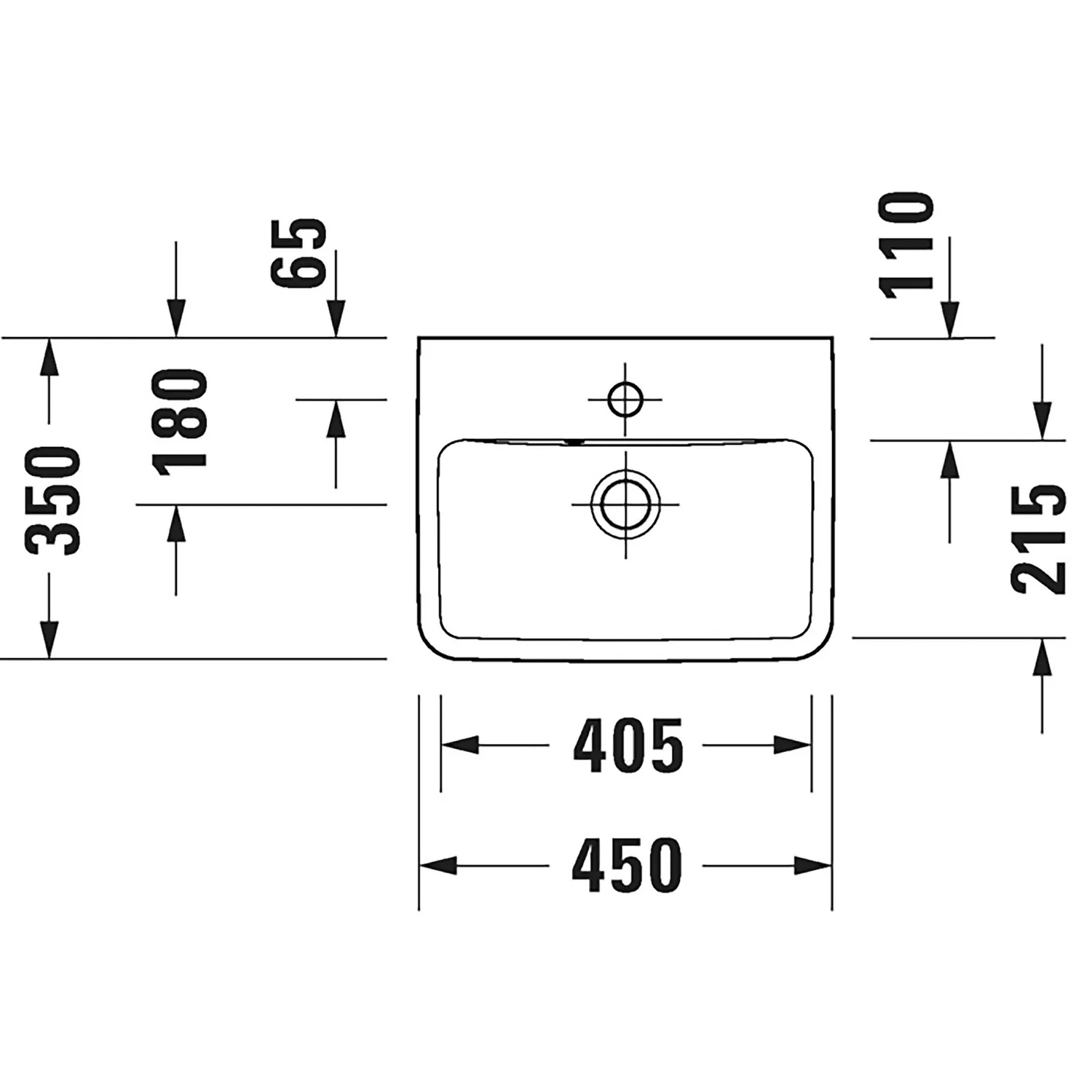 Duravit No.1 Handrinse Basin 4 Duravit No.1 Handrinse Basin - Image 2