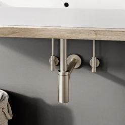 Aqualona Designer Exposed Basin Isolation Valves And Extensions - Brushed Nickel -Triton None Store 13913956 1464998775368534