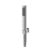 Aqualona Square Shower Handset, With Hose, Wall Outlet And Holder - Chrome Finish