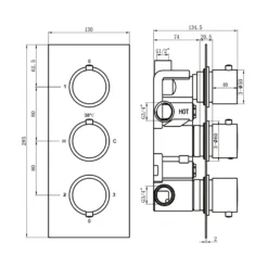 Thermostatic 3 Way Shower Valve - Matt Black Finish 9 Thermostatic 3 Way Shower Valve - Matt Black Finish -Triton None Store 13914212 1034982457276375