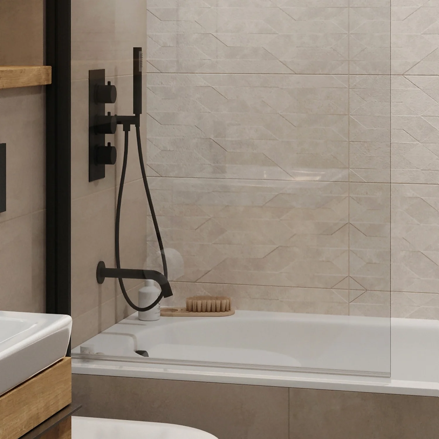 Thermostatic 3 Way Shower Valve - Matt Black Finish 4 Thermostatic 3 Way Shower Valve - Matt Black Finish - Image 2