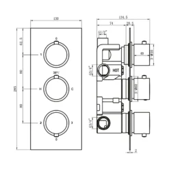 Thermostatic 3 Way Shower Valve - Brushed Nickel Finish 9 Thermostatic 3 Way Shower Valve - Brushed Nickel Finish -Triton None Store 13914215 1174989480868932