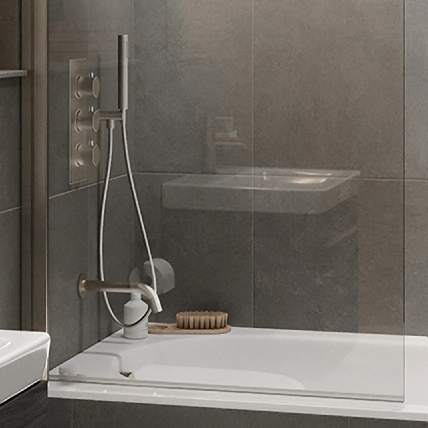 Thermostatic 3 Way Shower Valve - Brushed Nickel Finish 5 Thermostatic 3 Way Shower Valve - Brushed Nickel Finish - Image 3