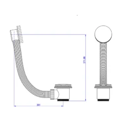 Bathstore Bath Click Clack Waste With Overflow - Brushed Nickel -Triton None Store 13914216 2934998775470291