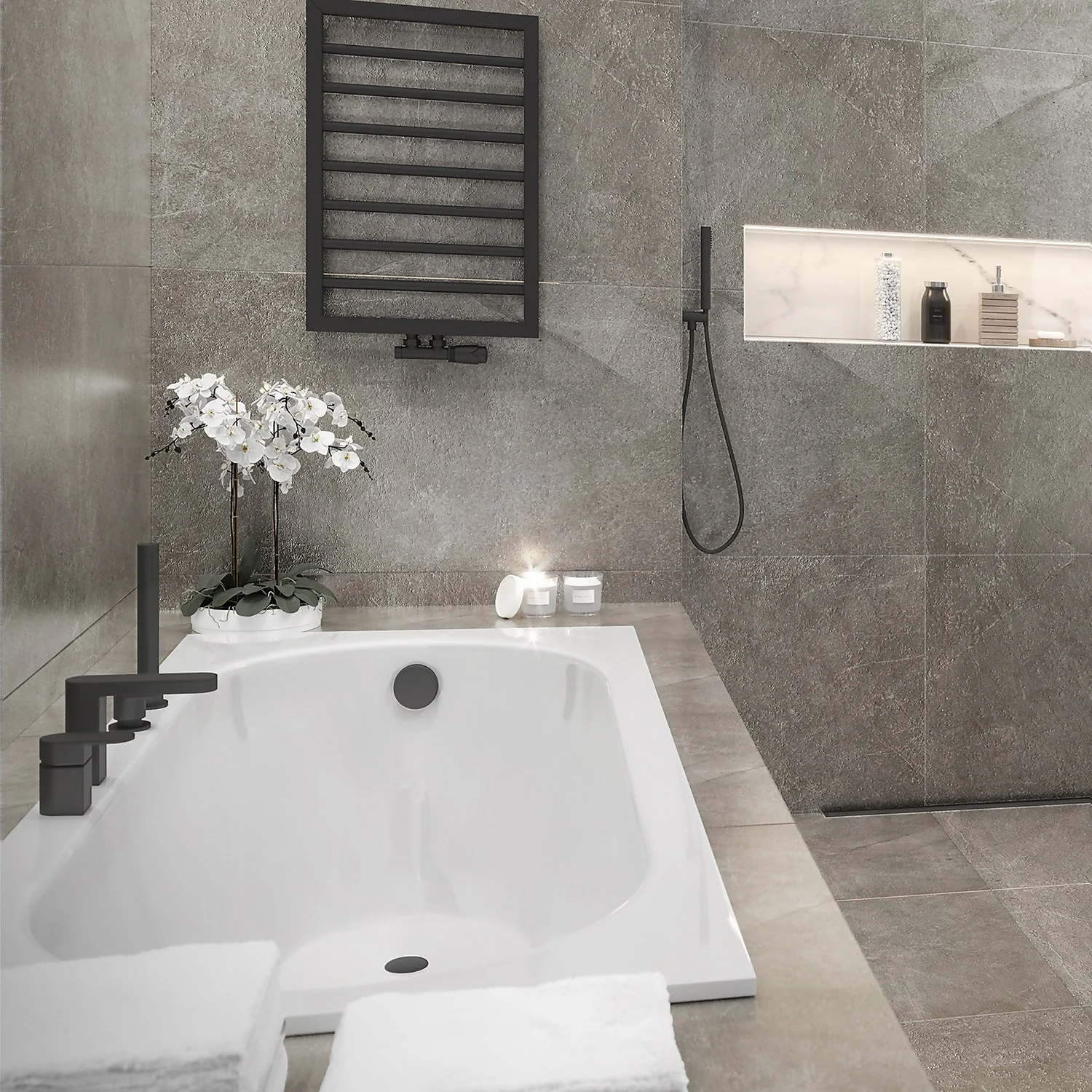 Bathstore Bath Click Clack Waste With Overflow - Matt Black 4 Bathstore Bath Click Clack Waste With Overflow - Matt Black - Image 2