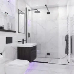 Bathstore Noir Matt Black 250mm Round Shower Head With Wall Arm -Triton None Store 13927715 6014982455721079