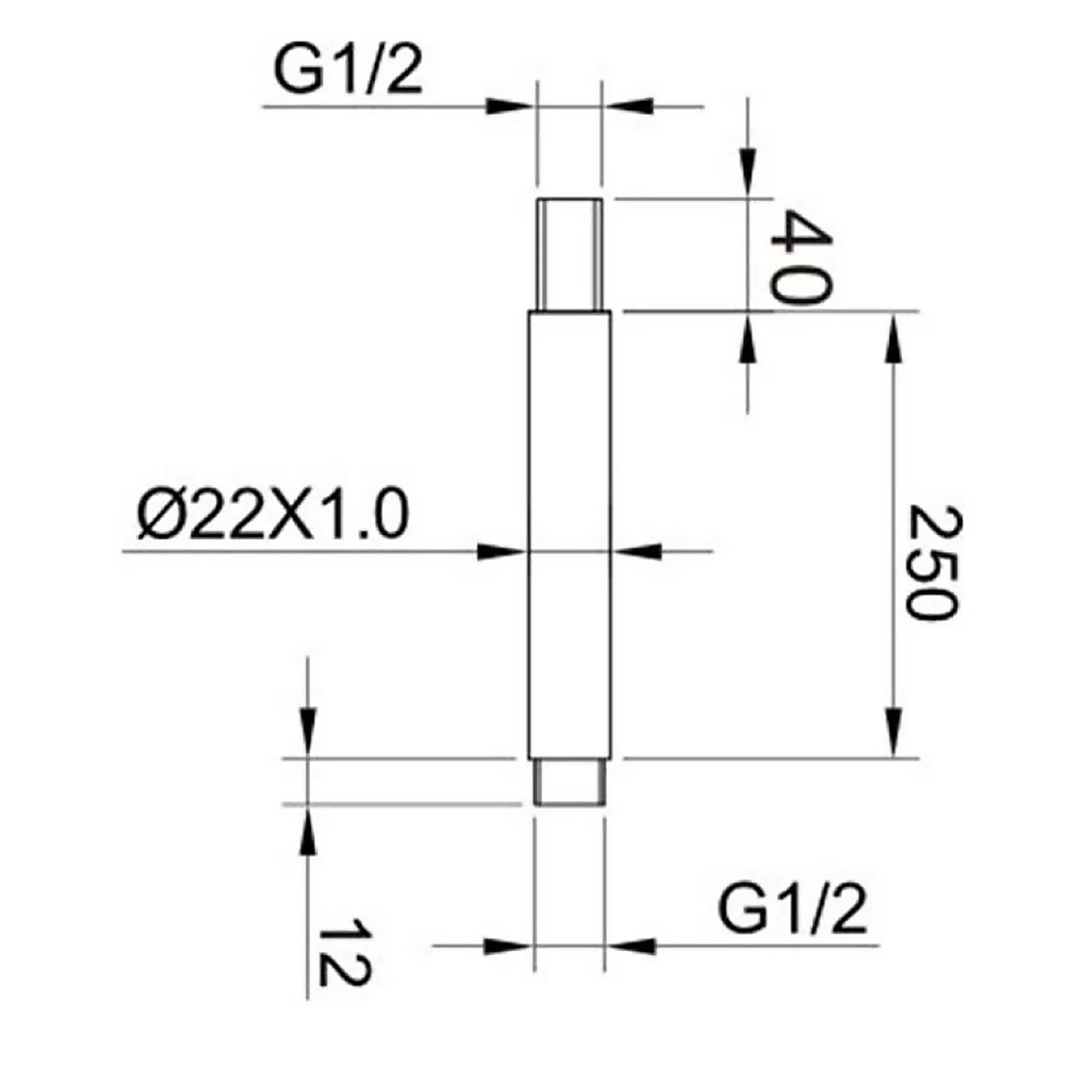 Bathstore Noir Matt Black 250mm Round Shower Head With Ceiling Arm 7 Bathstore Noir Matt Black 250mm Round Shower Head With Ceiling Arm - Image 5