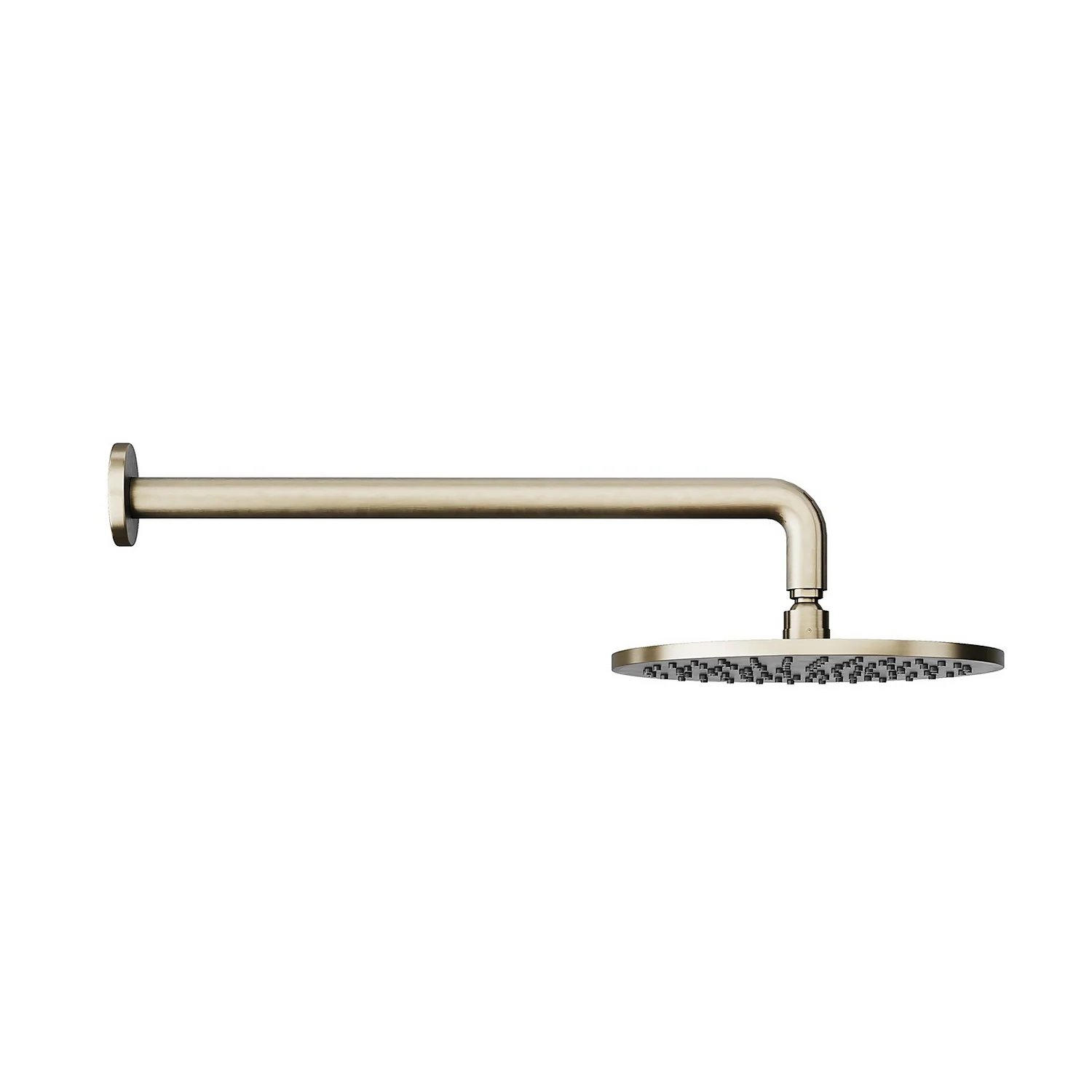 Bathstore Brushed Nickel 250mm Round Shower Head With Wall Arm 3 Bathstore Brushed Nickel 250mm Round Shower Head With Wall Arm