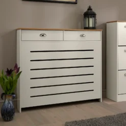 Barnford Medium Radiator Cover With Drawers In Cream & Oak Effect 12 Barnford Medium Radiator Cover With Drawers In Cream & Oak Effect -Triton None Store 13938568 1925032803092781