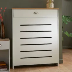 Barnford Small Radiator Cover With Drawer In Cream & Oak Effect 12 Barnford Small Radiator Cover With Drawer In Cream & Oak Effect -Triton None Store 13938569 1075032802681889