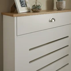Barnford Small Radiator Cover With Drawer In Cream & Oak Effect 15 Barnford Small Radiator Cover With Drawer In Cream & Oak Effect -Triton None Store 13938569 3525032802794566