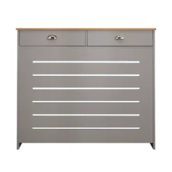 Barnford Medium Radiator Cover With Drawers In Grey & Oak Effect -Triton None Store 13938570 5275032803180441