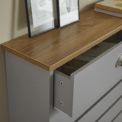 Barnford Medium Radiator Cover With Drawers In Grey & Oak Effect -Triton None Store 13938570 5775032803249828