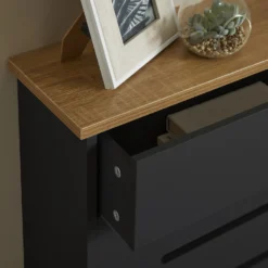 Barnford Small Radiator Cover With Drawer In Black & Oak Effect 14 Barnford Small Radiator Cover With Drawer In Black & Oak Effect -Triton None Store 13938572 4165032803286554