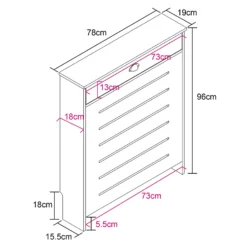 Barnford Small Radiator Cover With Drawer In Black & Oak Effect 16 Barnford Small Radiator Cover With Drawer In Black & Oak Effect -Triton None Store 13938572 9115032803422940