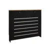 Barnford Medium Radiator Cover With Drawers In Black & Oak Effect -Triton None Store 13938573 1425032802999022
