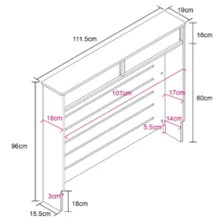 Barnford Medium Radiator Cover With Drawers In Black & Oak Effect -Triton None Store 13938573 1565032803453942