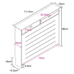 Barnford Medium Radiator Cover With Drawers In Black & Oak Effect -Triton None Store 13938573 4875032803387414