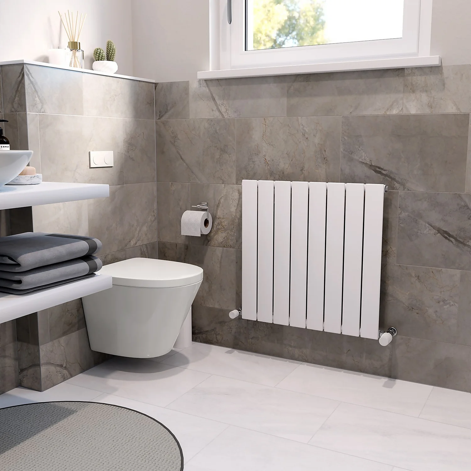 Thames Designer Radiator 600x595 White 4 Thames Designer Radiator 600x595 White - Image 2