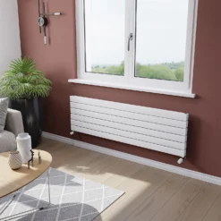 Thames Duplex Horizontal Designer Radiator 445x1500 White -Triton None Store 13998186 1284995428009274