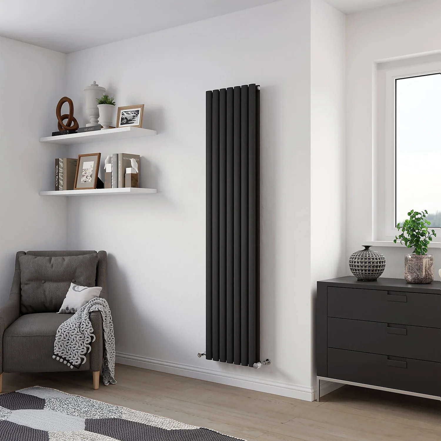 Eden Duplex Designer Radiator 1800x410 Anthracite 4 Eden Duplex Designer Radiator 1800x410 Anthracite - Image 2