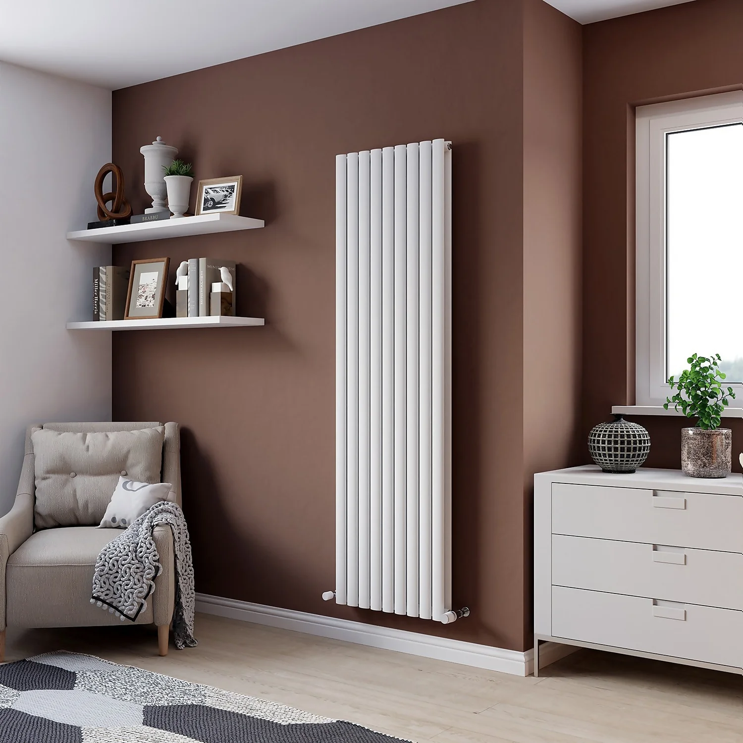 Eden Duplex Designer Radiator 1800x526 White 4 Eden Duplex Designer Radiator 1800x526 White - Image 2