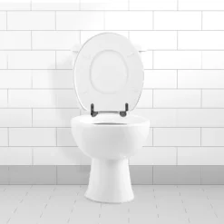 Wooden Tongue & Groove Toilet Seat - White -Triton None Store 14195094 1555022430688046