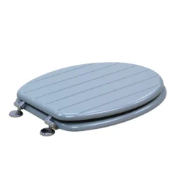 Wooden Tongue & Groove Toilet Seat - Grey -Triton None Store 14195095 1065022430657200