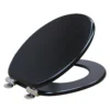 Soft Close Wooden Toilet Seat - Black -Triton None Store 14195096 1135022430198278