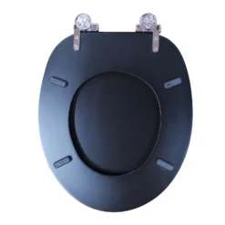 Soft Close Wooden Toilet Seat - Black -Triton None Store 14195096 1795022430370745