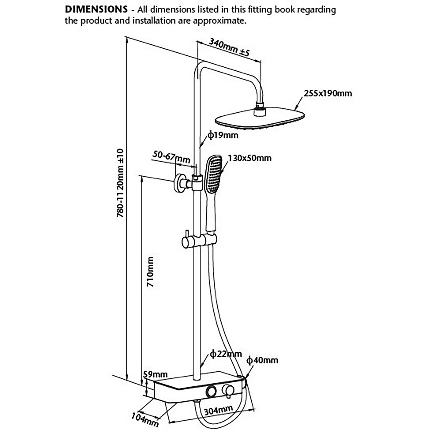 Triton Push Button Mixer Shower - Brushed - Brass 9 Triton Push Button Mixer Shower - Brushed - Brass - Image 7