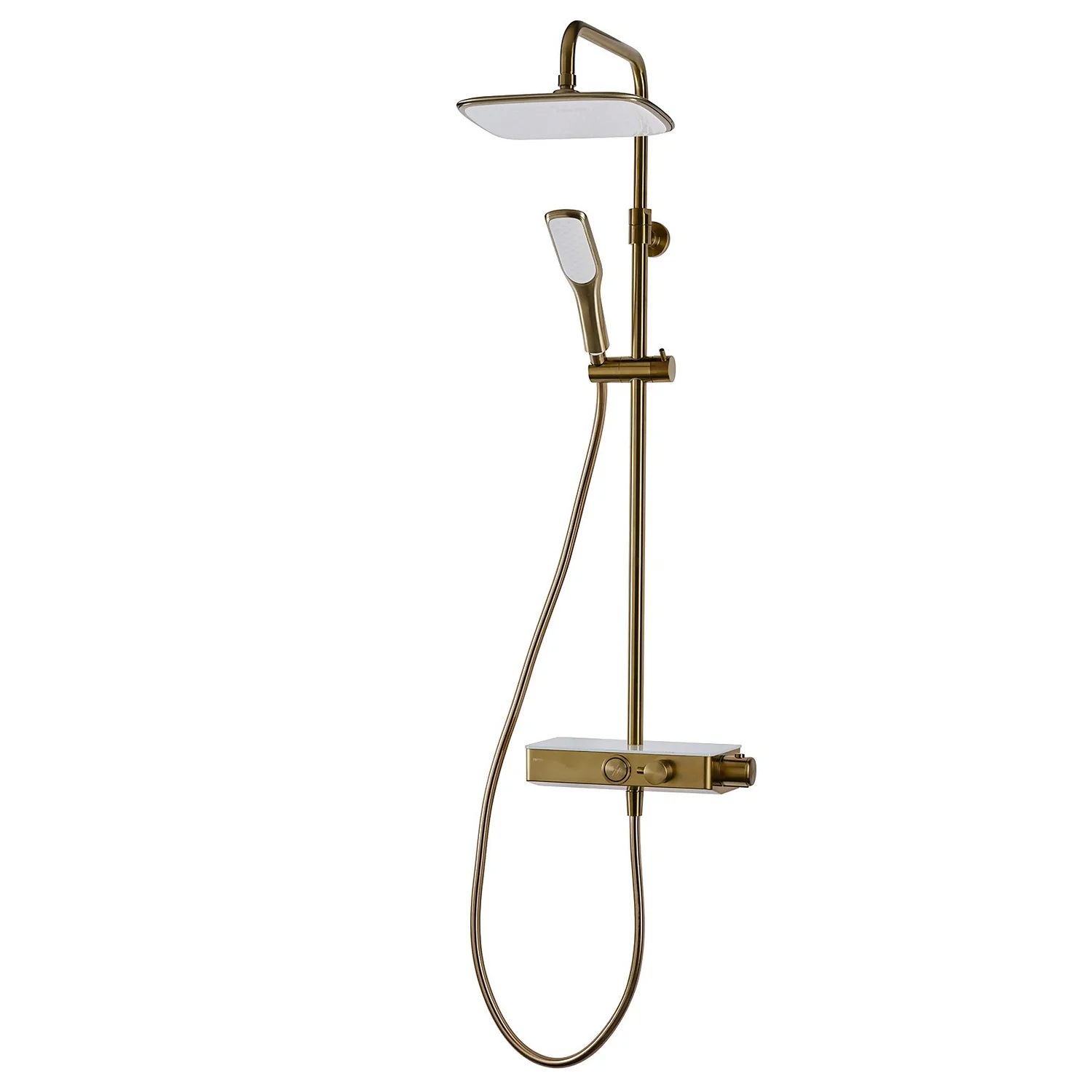 Triton Push Button Mixer Shower - Brushed - Brass 3 Triton Push Button Mixer Shower - Brushed - Brass